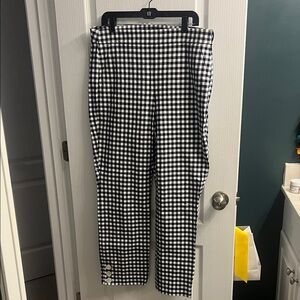 NWOT J Crew Black and White Gingham Pants